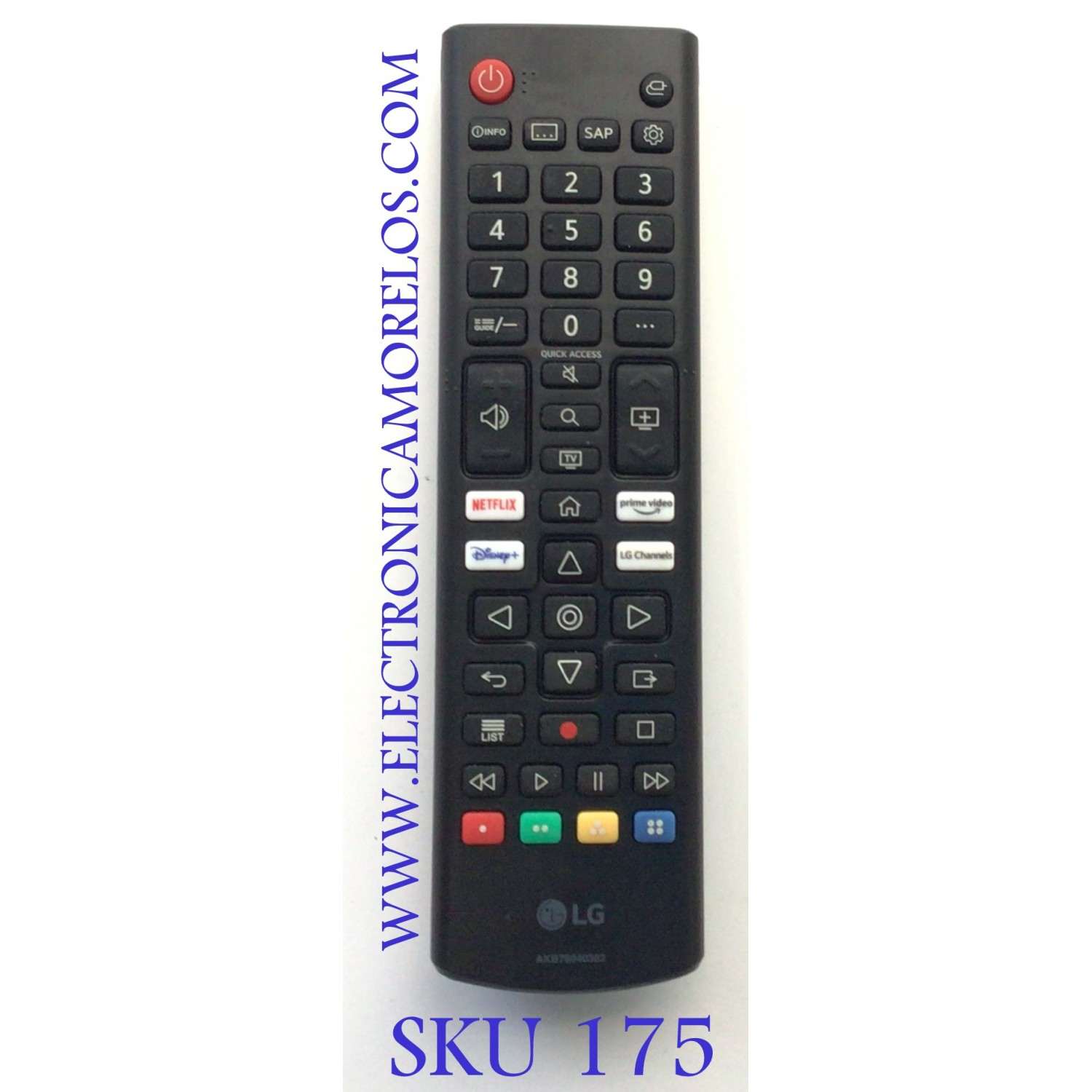 CONTROL REMOTO ORIGINAL NUEVO PARA SMART TV LG / NUMERO DE PARTE AKB76040302 / MODELO 50UN7000PUC